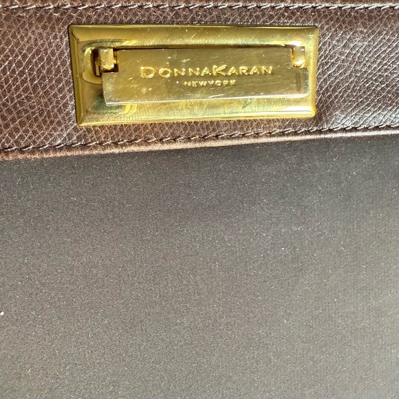 VTG Donna Karan Shoulder/Crossbody Bag~Brown - Picture 8 of 12